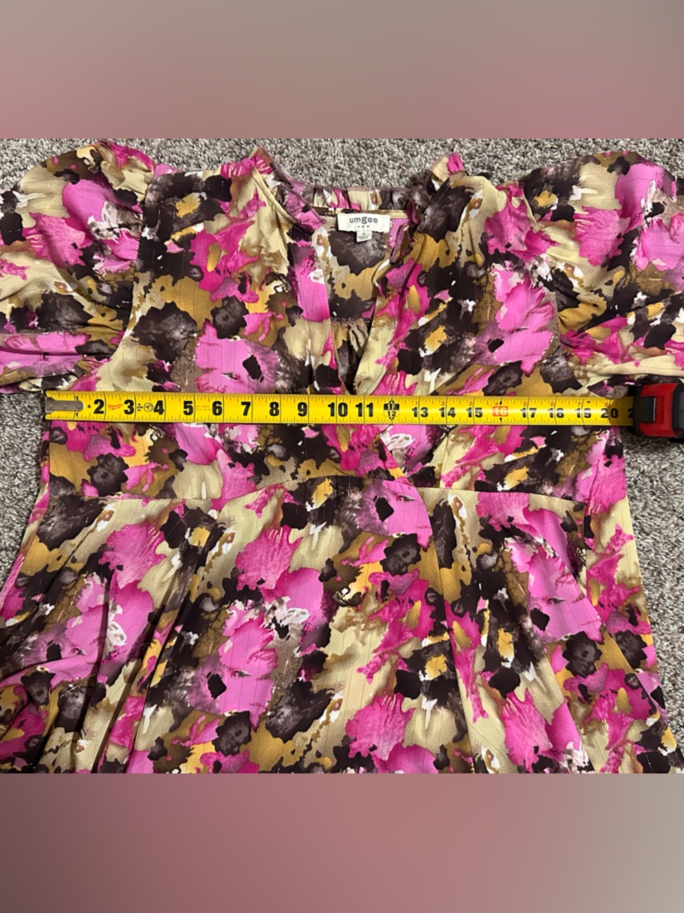 Umgee Pink and Brown Floral Dress - Picture 5 of 5
